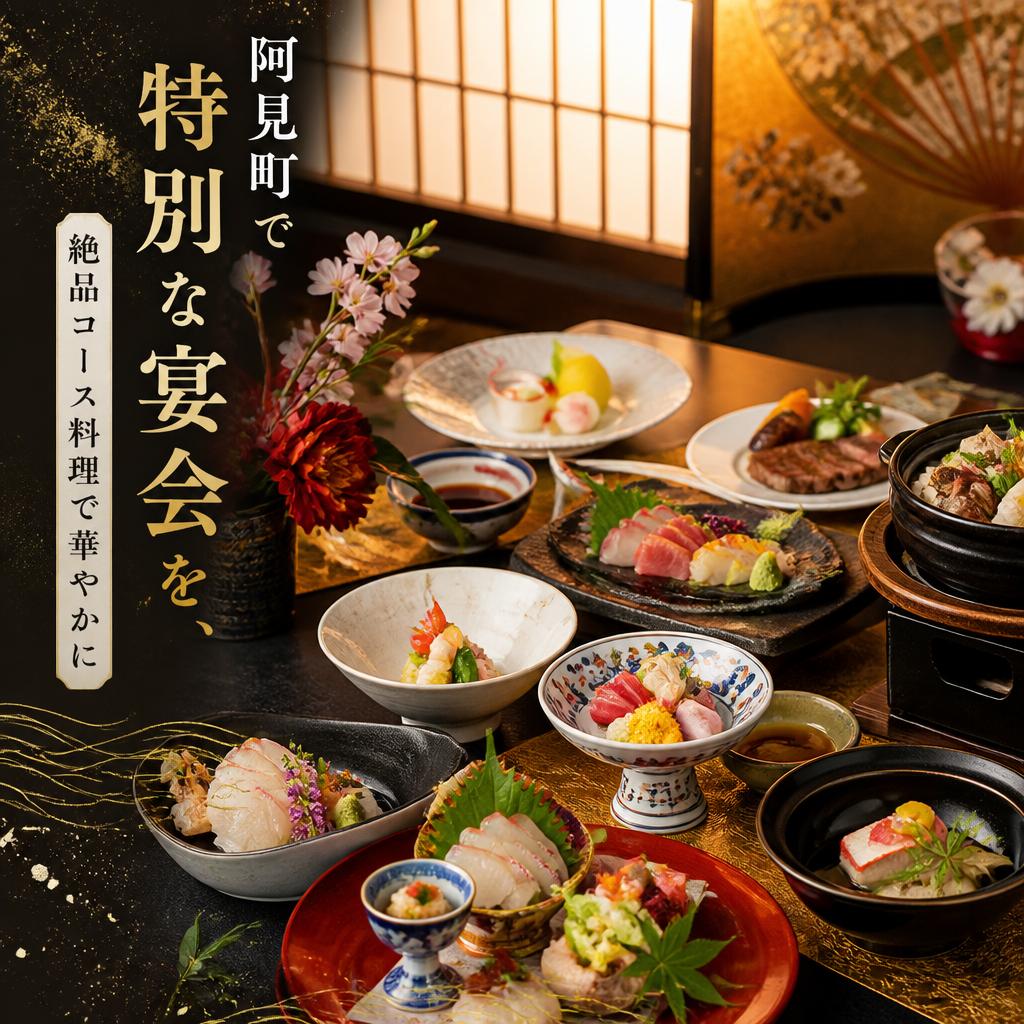 阿見町で特別な宴会を、絶品コース料理で華やかに