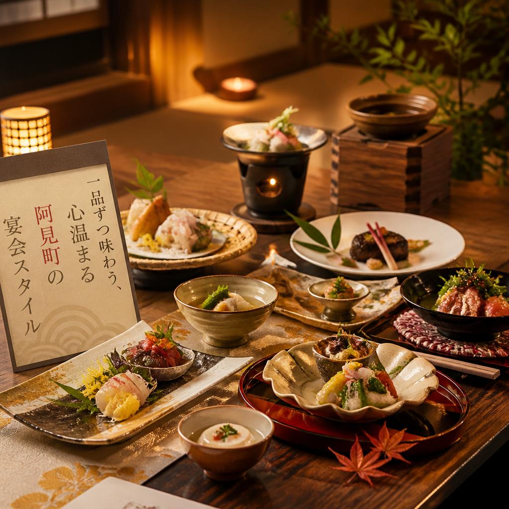 一品ずつ味わう、心温まる阿見町の宴会スタイル