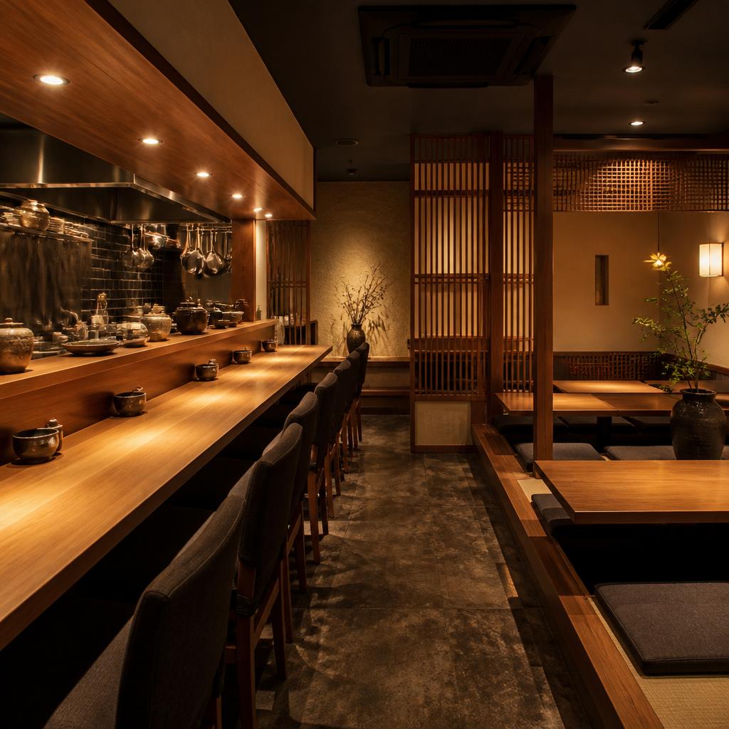 落ち着いた雰囲気の店内